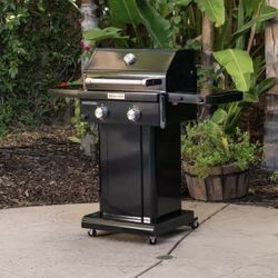 2-Burner Propane Gas Grill in Black