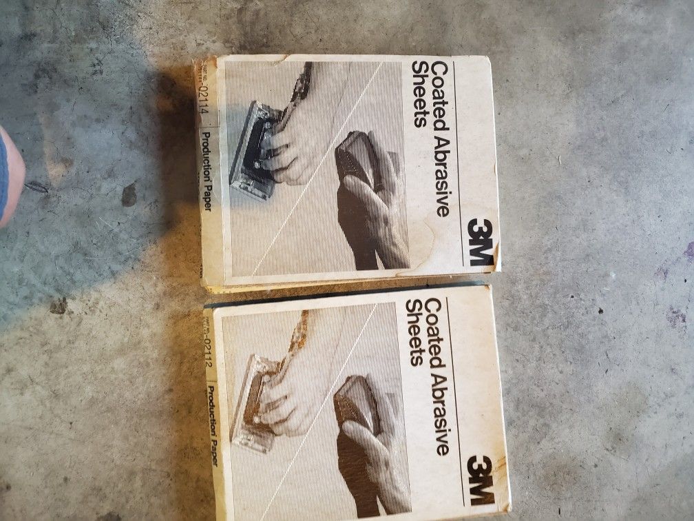 3M # 02114 and 02112 Production Sandpaper 100 & 150 Grit 9 X 1 . 100CT