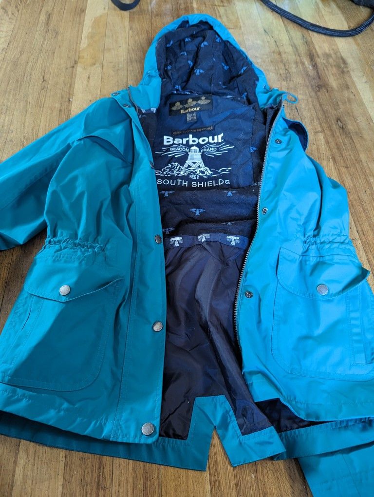 Like New Barbour Waterproof Raincoat Women's Size 4
