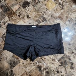 Womens Black Bathing Suit Shorts Sz L
