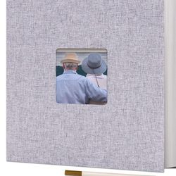 Large Photo Album Self Adhesive for 4X6 8X10 Pictures Linen Scrapbook Album DIY 