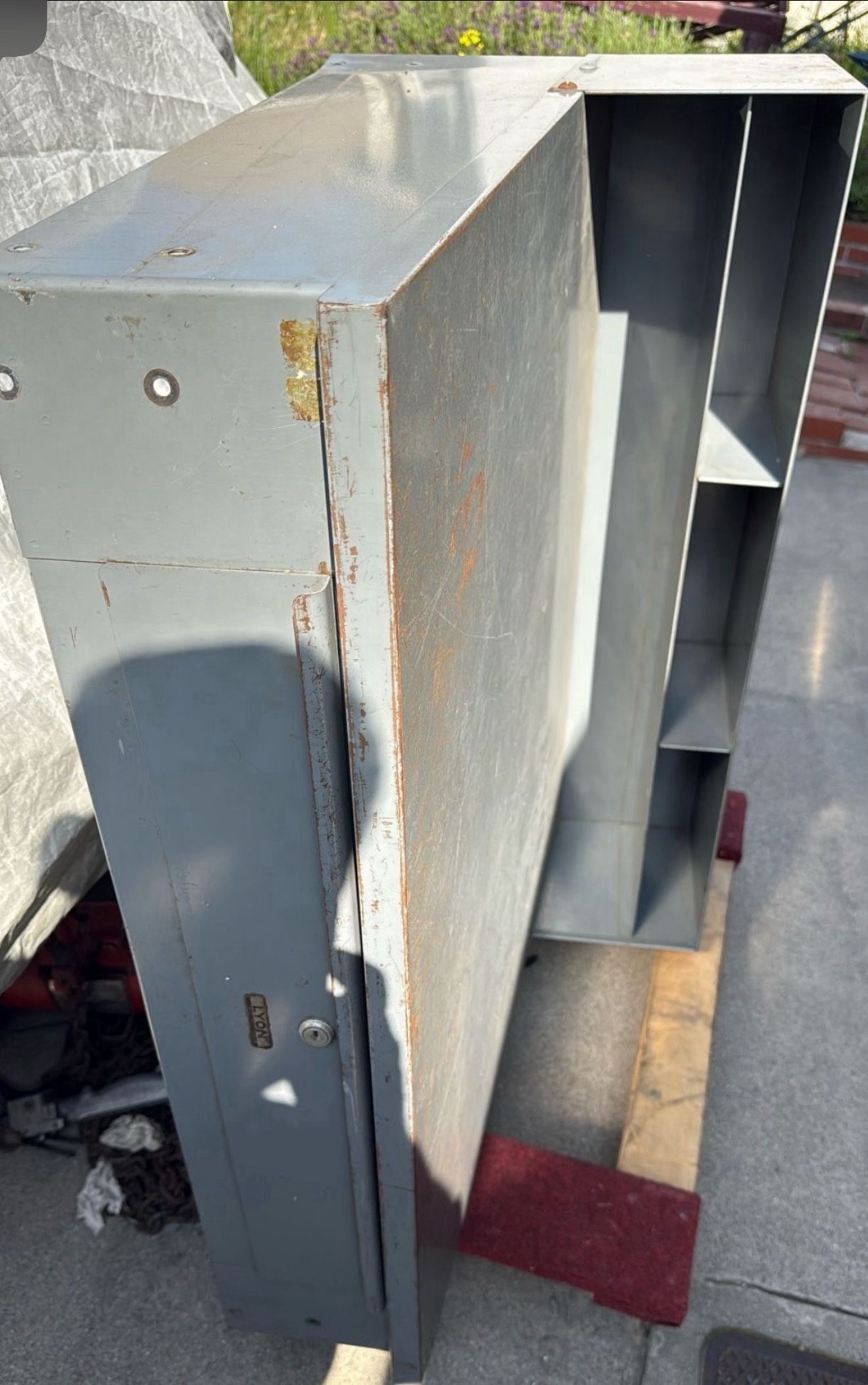 Vintage Industrial Machinist Desk Made In The USA 34.5” wide, 29” dept, 52.75” tall