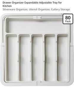 Drawer Organizer Expandable Adjustable Tray for Kitchen