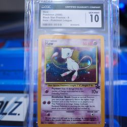 2000 Pokemon Black Star Promo Holo #9 Mew  - *SWIRL* - CGC 10