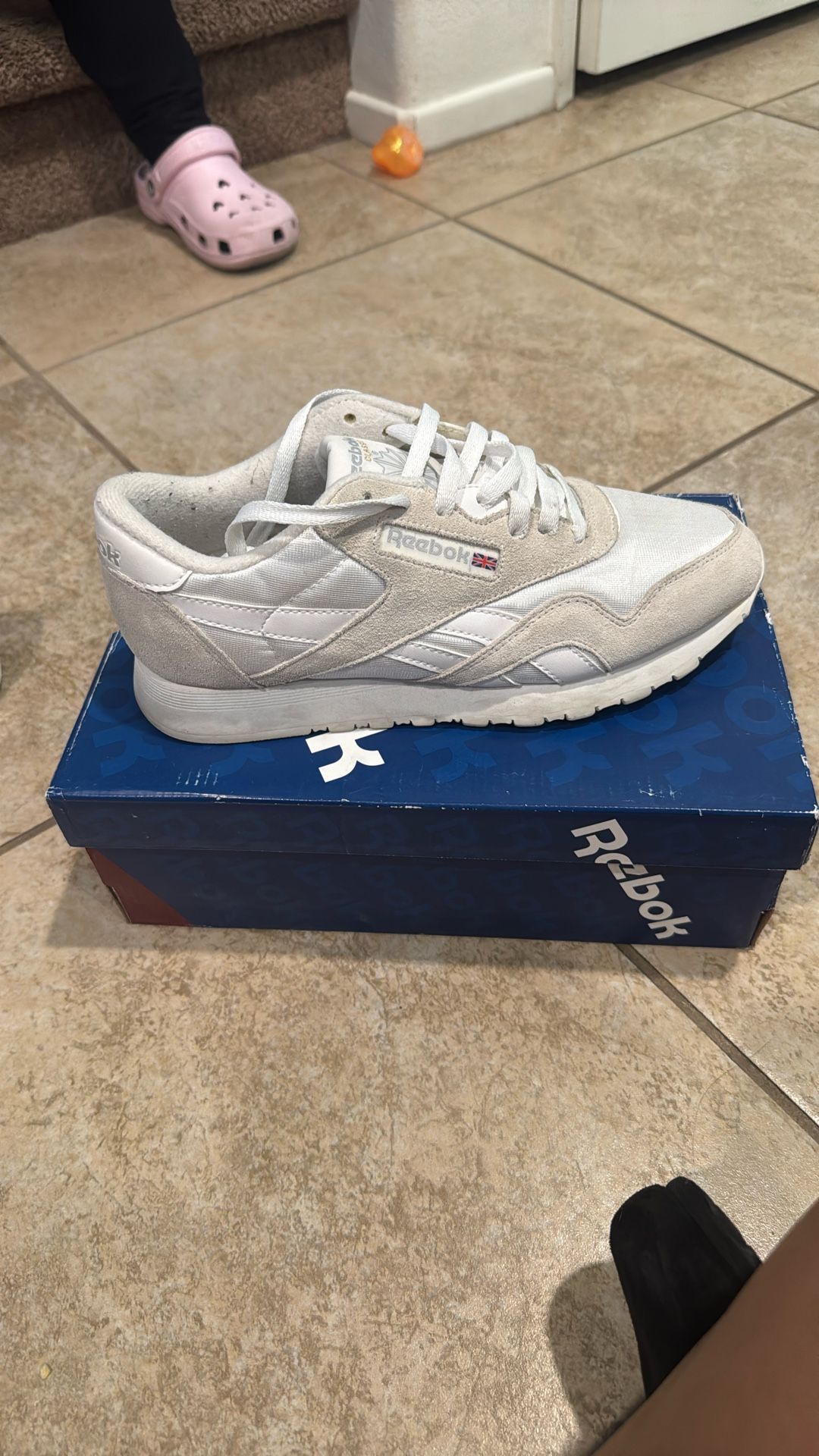 7.5 Men's Reebok White
