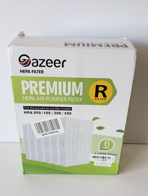 New Gazeer Premium Hepa Filters 6 Pk. For Honeywell Air Purifier