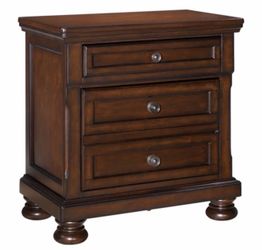 2 Drawer Wood Nightstand