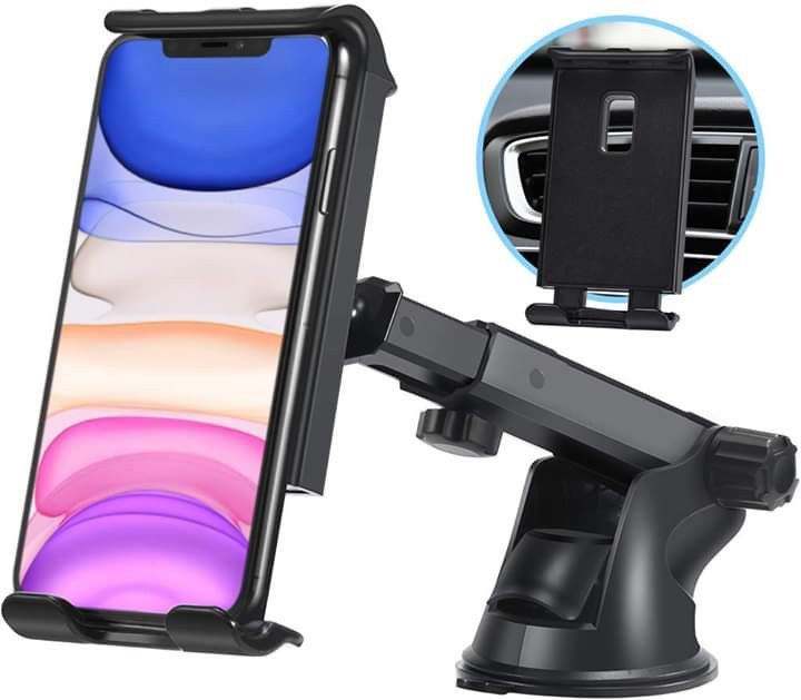 (Brand New)3 in 1 Car Phone Mount for Dashboard Air Vent Windshield Super Strong Suction Cell Phone Holder for Car 360°Rotation Car Phone Holder