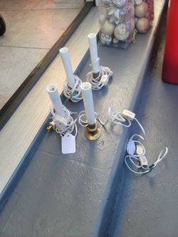 4 Gold Tone Candlesticks