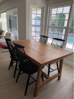 Farmhouse kitchen table and 4 chairs