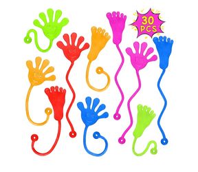 Sticky Hands Bulk 30 PCS Party Favors for Kids 4-8,8-12 Year Stretchy Sticky Hand Feet Goodie Bags Stuffers for Kids Classroom Prizes Back to Schoo Gi