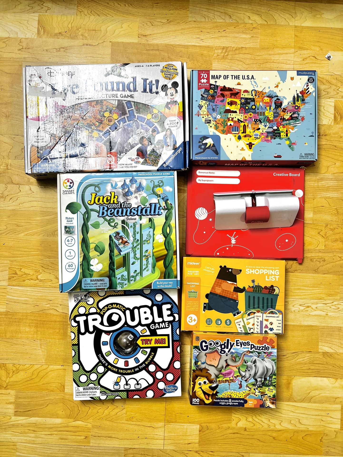 Bundle of kids board games and puzzles