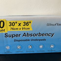 Wowflash Super Absorbency Disposable Underpads