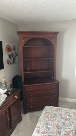 Ethan Allen File dresser with bookcase
