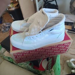 White. High Top Vans