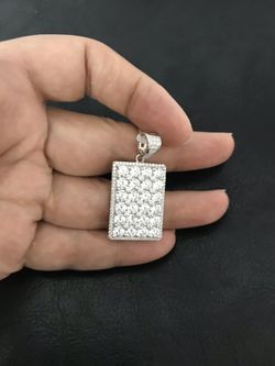 925 sterling silver dogtag pendant
