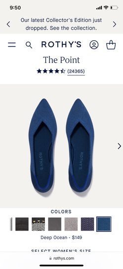 Brand New Navy Rothy’s Shoes Size 8