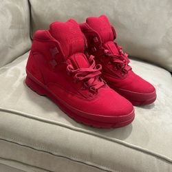 Red Timberland Boots Size US 10 