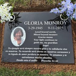 Grass headstone, grass marker, cemetery, tombstone
