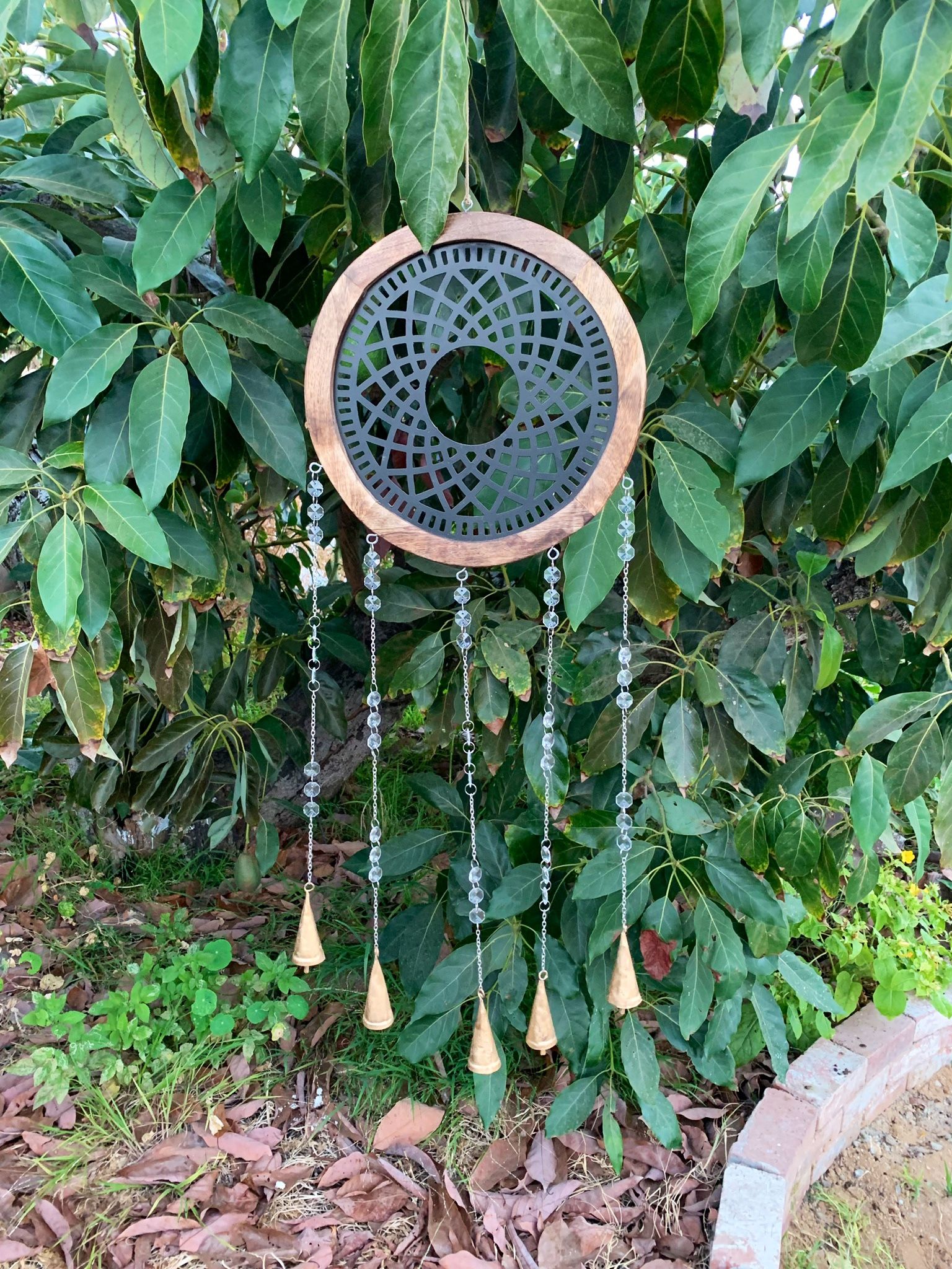 Large Mandala Flower Of Life Wind Chime Sun Catcher Mobile