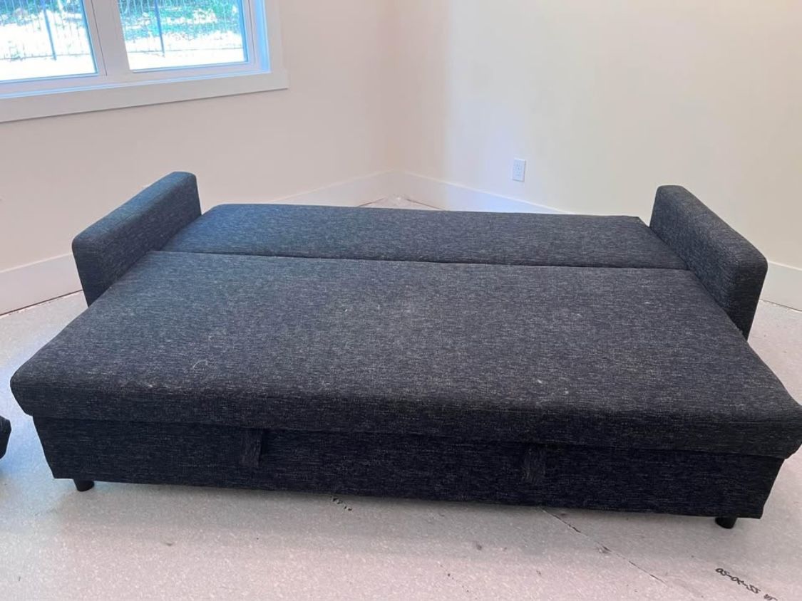 West Elm Futon Sofa Blue