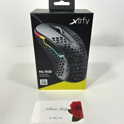 Xtrfy Black M4 RGB Ultra-Light Gaming Mouse