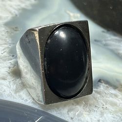 Men’s Sterling Silver Black Onyx Ring