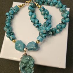Russian Amazonite/ Druzy  Bracelet  2