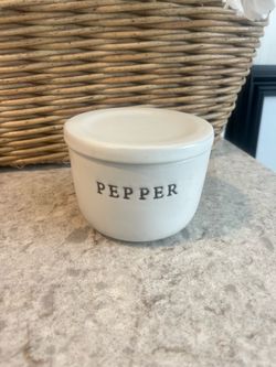 Hearth and Hand ceramic pepper cellar $5