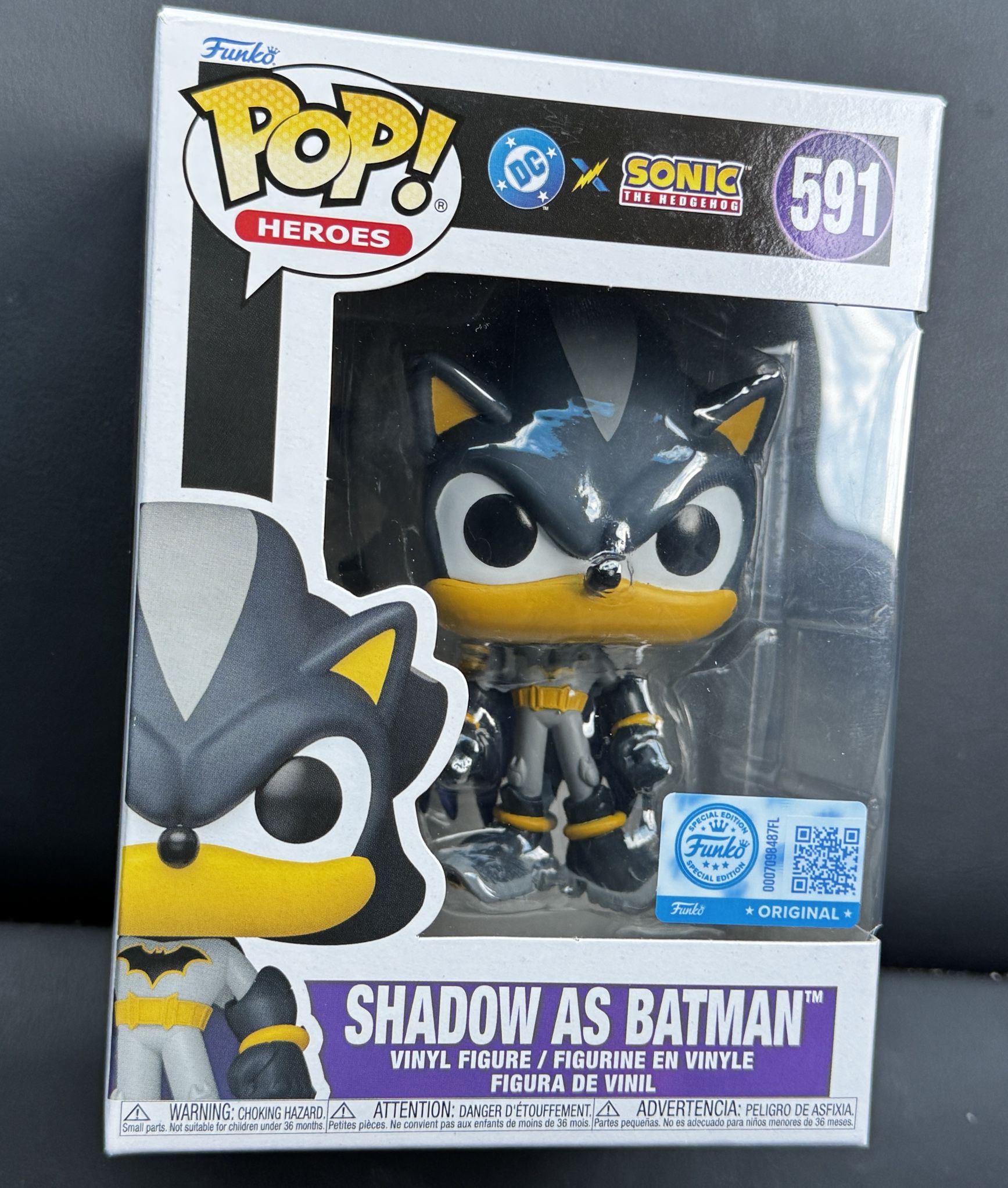 Shadow as Batman #591 Funko Pop! DC x Sonic the Hedgehog Exclusive