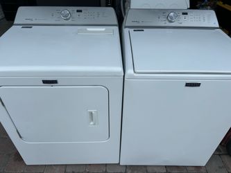 Maytag Bravos XL Washer & Electric Dryer Set – Cleaned & Tested
