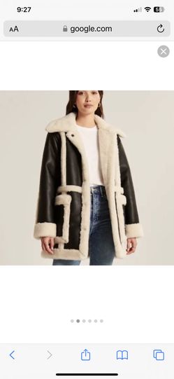 Abercrombie Vegan Leather Coat