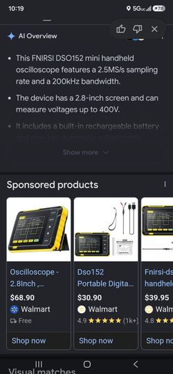 Mini pocket handheld oscilloscope