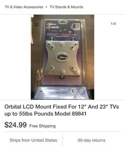 Tv wall mount 12” up to 23” TVs