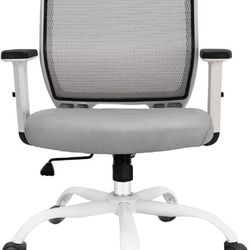 🪑✨ NEW - ERGONOMIC OFFICE CHAIR – WHITE & GREY ✨🪑
