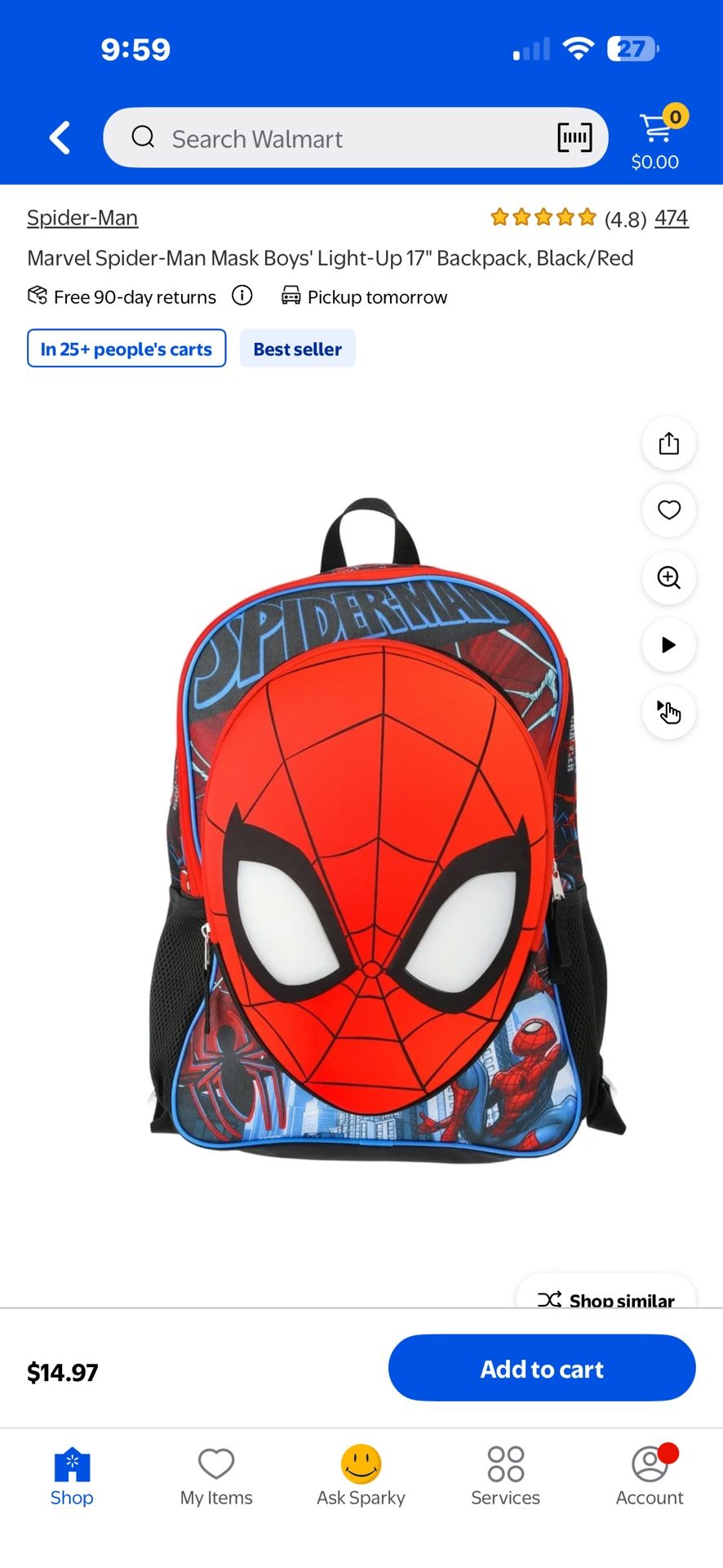 Spiderman Backpack