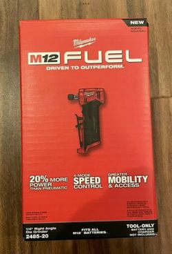 Milwaukee M12 FUEL 1/4” Right Angle Die Grinder.  Brand NEW.  Tool Only.