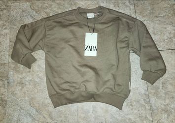 Zara toddler brown unisex pullover sweater new