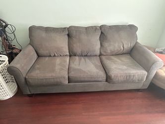 Grey Microfiber Sleeper Sofa