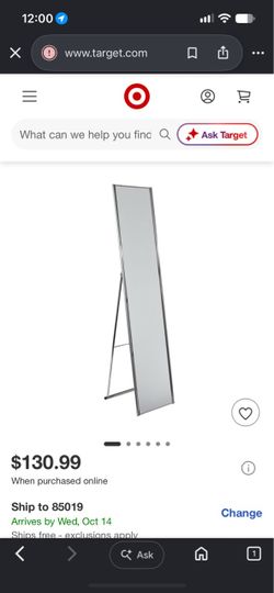 Target Full-Length Floor Mirror with Silver Frame