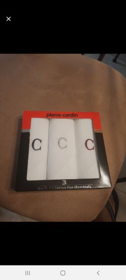 Pierre Cardin 3 pack Handkerchiefs embroidered Letter C
