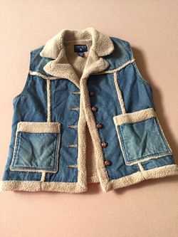 Nautica jean vest women's size L