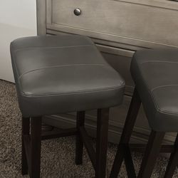 Leather Stools (2)