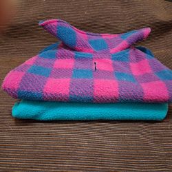 Two fleece Dog Vests