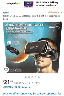 Brand new Virtual reality 3D headset with Bluetooth controller new