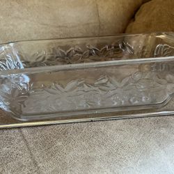 Glass Serving Piece In Stand