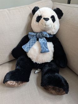 Vintage Toys R Us Animal Alley Large Plush Panda Bear 18-22" (Sitting)