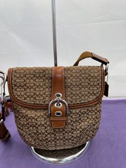 Coach monogrammed shoulder bag