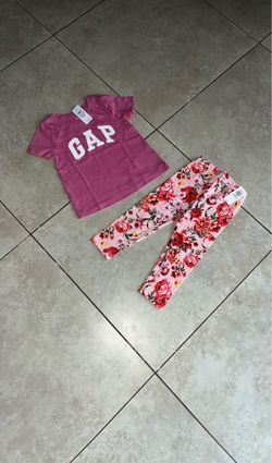 GAP Toddler Girl’s Shirt and Old Navy Leggings, Size 18-24 Months