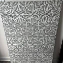 Large Cloth Gray And White Canvas 